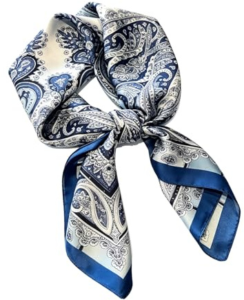 VILITI Neck Scarf for Women,Square Satin Hair Bandana Head Scarf 70x70cm Soft Silk Feel Lightweight Shawl Wrap Ladies Neckerchief,Wedding Guest Handbag Accessories Gift,for Travel Bags Fashion