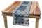 ABAKUHAUS traditionell Tischläufer, Portugiesisch Retro Tile, Esszimmer Küche Rechteckiger Dekorativer Tischläufer, 40 x 225 cm, Hellblau Weiß