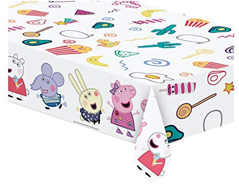 Kunststoff-Tischdecke 120x180cm Peppa Wutz Messy Play Mehrfarbig