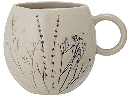 Bloomingville Elegante Tasse Bea in naturfarbenem Keramikdesign – Ideal für Kaffee und Tee – Ein stilvolles und funktionales Küchenaccessoire, das jedem Tisch eine gemütliche Note verleiht.