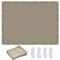 Sonnensegel Wasserdicht 3 x 7 m 98% UV-Schutz Reißfest Wetterfest Segeltuch Pergola mit Ösen und Befestigungsseile für Garten Terrasse Camping, Taupe