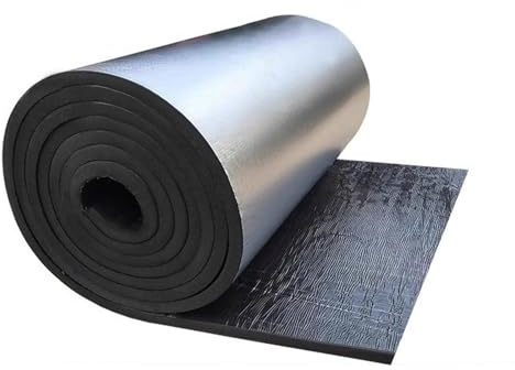 Self Adhesive Heat Reflective Sheet Aluminium Foil Thermal Insulation Foam 5mm Thick, Heat and Insulation Material Reflector Panels, Insulation Roll Membrane for Floor, Roof, Garage Door (Size : 1mx2