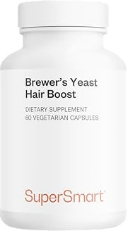 Levure de Bière - Boost la Croissance des Cheveux - Zinc Bisglycinate, Biotine & Vitamine B6 - Haut dosage en Levure de bière inactive - Des Cheveux Forts et Brillants - Belle Peau - Vegan- Supersmart