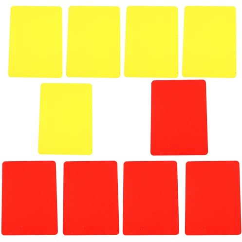 Olanmarp Juego de tarjetas de árbitro de fútbol amarillo rojo PVC
