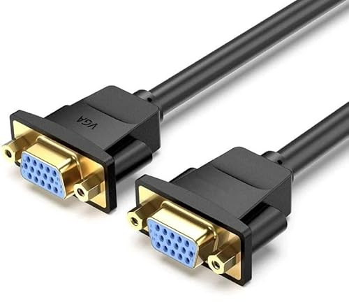 Watio Wave Cable alargador - cable VGA H-H de 1 m, color negro, ideal para extender señales de video, resistente y de alta calidad.*