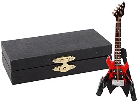 Basmodell Gitarr Basmodell Simulering Gitarrmodell Trä Musikinstrument Miniatyr Prydnad Musikälskare Dekoration Present Trä (Bass 10