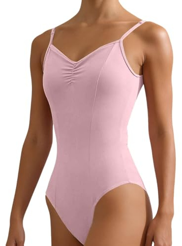 Maillot de ballet para mujer, sin mangas, espalda descubierta, traje de ballet, tirantes finos, body, leotardo, gimnasia, ropa de danza, para adultos, traje de gimnasia, tirantes, maillot
