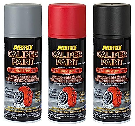ABRO RED BRAKE CALIPER SPRAY PAINT GLOSS AEROSOL TOUGH RESISTANT FINISH 400ml