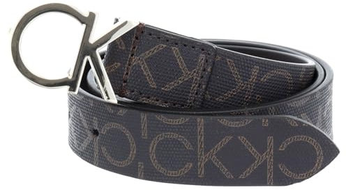 Calvin Klein Damen CK MONO BELT 3CM Gürtel,, per pack Braun (BROWN MONO 0HD), 80|#80|#6621 (Herstellergröße: 80)