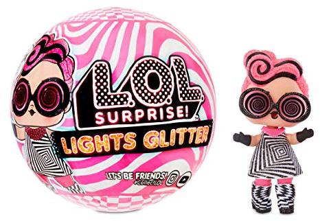 LOL Surprise Poupées de mode à collectionner - Avec 8 surprises, Modes & Accessoires - révélation de lumière noire comprise- Poupée Pailletée Lights