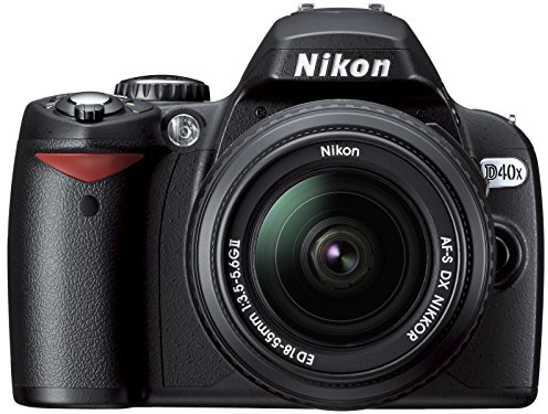 Nikon D40X Digital SLR Camera With 18-55mm Lens 10.2MP - Black (Renewed)