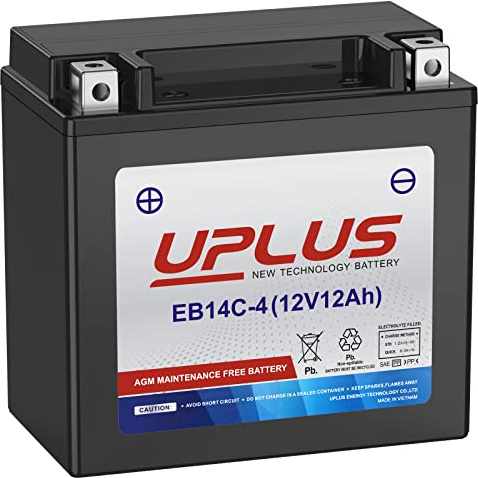 UPLUS YTX14-BS Motorcycle Battery AGM Maintenance Free