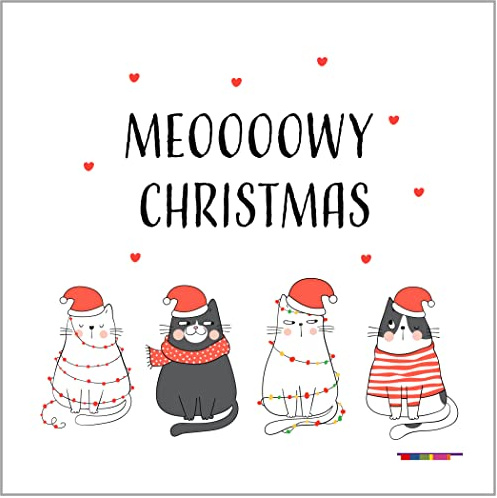 Xmas Card from the Cat | Cute Christmas card Pet Cats | Happy Feline Pussycat Kitten