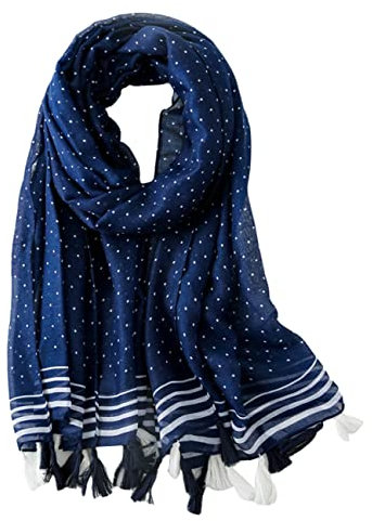 FAIRYGATE Schal Blau Schals & Tücher für Damen Damenschals Leichter Stola Langer Halstuch Farbmischung Tuch für Frühling Sommer Herbst Winter alle Jahreszeiten 32236