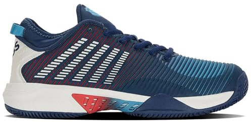 K-Swiss Performance Hypercourt Supreme HB tennissko för män, blå opal/vit de Blanc/klubba, 44,5 EU, Blue Opal Blanc De Blanc Kollipop, 44.5 EU