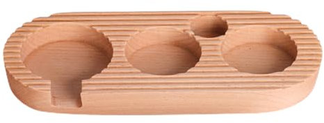 Stazione Manomissione 'Espressos - Porta Di Manomissione Del Caffè In Legno Con Deposito | Stazione Di Tamponing 'Espressos Anti-slip Con Design Di Pulizia Facile, Organizzatore Di Base Stabi