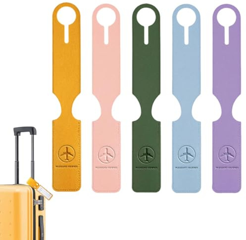 UIEXAY 5 Piezas Etiquetas De Identificación De Maleta, Etiquetas Maletas Viaje, Etiqueta Maleta Viaje, Etiquetas Maletas Personalizada, Identificador De Maletas