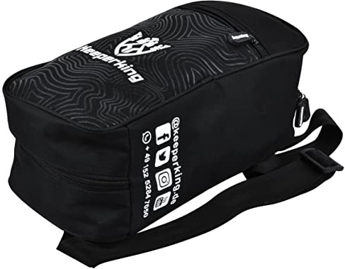 Keeperking Bolsa de guantes de portero para 2 pares y accesorios, bolsa de guantes de portero de fútbol, bolsa de portero de fútbol, bolsa de deporte (negro)