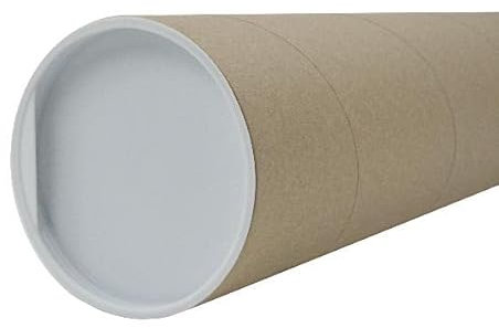 6x itenga Versandrolle 0,75m + Deckel Versandrohr 75x8cm Pappe stabil Versandhülse Poster