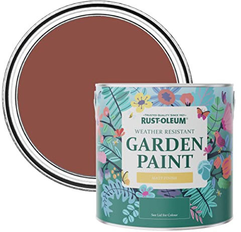 Rust-Oleum Red Mould-Resistant Garden Paint In Matt Finish - Fire Brick 2.5L