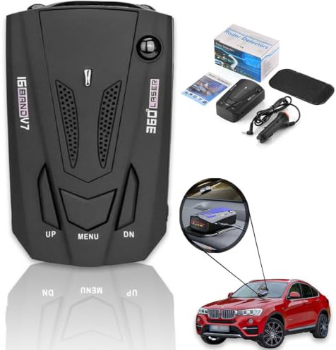 KF Premium Car Radar 16 Band V7 GPS Speed Safe Detector - Stay Informed on the Road with Advanced 360° Laser Detection, Voice Alerts, and GPS Accuracy for Comprehensive Road Safety Awareness