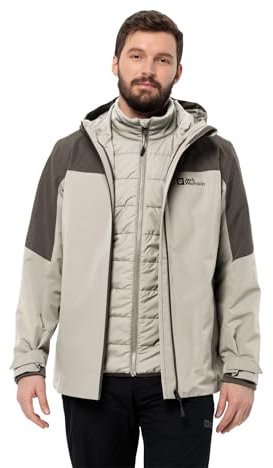 Jack Wolfskin Herren Glaabach 3in1 Jkt M, Seal, L EU