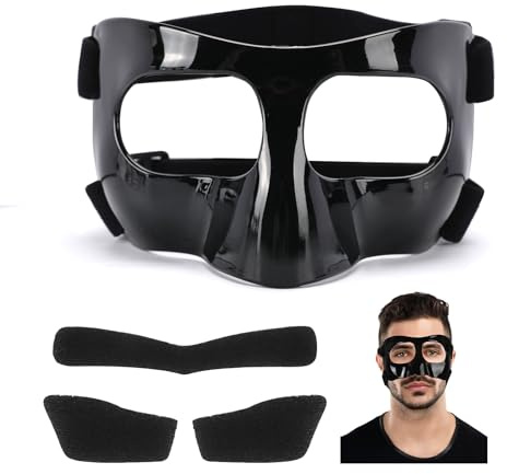 STFALI Máscara Protectora para la Nariz, Ajustable, máscara Protectora Transpirable con Relleno, Apta para Adolescentes, Deportes de Baloncesto, fútbol, Accesorios