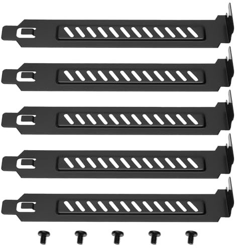 LT Easiyl 5 Piezas Soporte De Cubierta De Ranura Pci, Placa De Cubierta De Ranura De Expansión De Perfil Completo con Tornillos para Carcasa De Pc, Flujo De Aire Y A Prueba De Polvo, 120x20x12mm