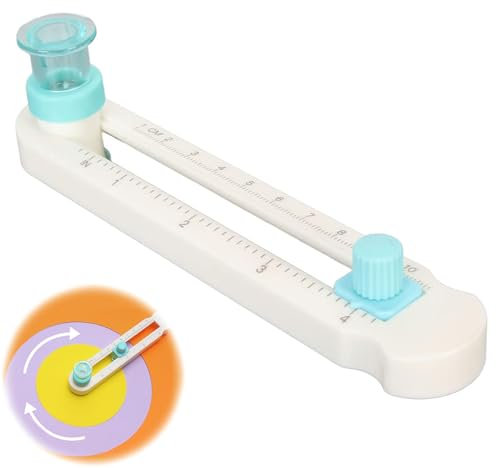 Massicots à Lame Rotative, Coupe-Cercle Circulaire Réglable, 360 Degrés Mini Outil de Coupe de Papier Circulaire Diamètre Minimum 2 cm, Coupe-Papier et Tondeuse pour Papier Cartonné, Papier