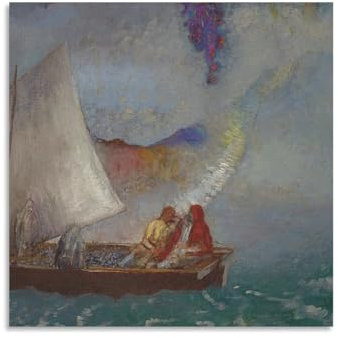 PURRCOCO Poster de peintre Odilon Redon de voile grise pour décoration d'intérieur - 60 x 60 cm