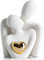 Coppia di Innamorati Statua, Romantica Scultura Moderna Dorato Cuore Design - Statuette Decorative Casa, Soprammobili Moderni, Regalo Sposi, Arredo Moderno - Regalo Anniversario Matrimonio Figure