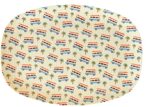 Rice Dessert Teller Tablett Wohnmobil Motiv Geschirr Melamingeschirr Kindergeschirr Kinder Camping BBQ Picknick Bruchsicher BPA-frei Wiederverwendbar Plastikgeschirr 30 x 22 cm