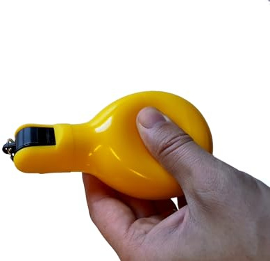 Netsportique Lot de 3 sifflets Poire - Couleur au Choix - Sifflet à Main hygiénique - Parfait pour Les écoles et Les Clubs (Lot de 3 - Jaune)
