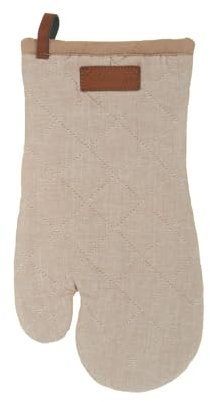 KASANOVA Guanto da Forno Beige in Cotone Beige Tessile tavola e Cucina