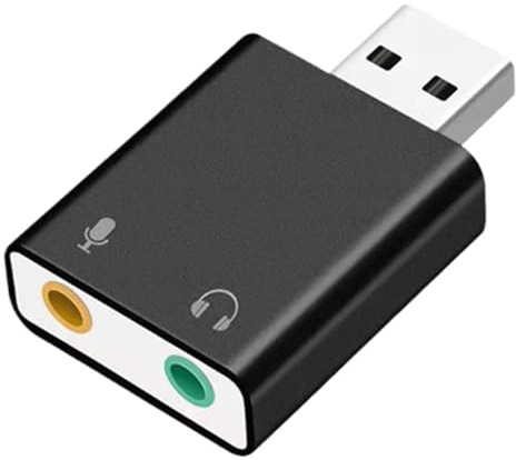 Adattatore della scheda audio esterna USB - Plug and Play Audio Jack da 3,5 mm, convertitore per microfono per cuffie per laptop per laptop PC | Compatibile con l'adattatore di Window 's Linux, id