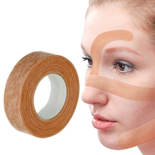 LQIOACU 1 Rotolo di Nastro di Fissaggio, Micropore, Cerotti Nasali, Cerotti Cicatrizzanti, Nastro Adesivo Chirurgico, Microporoso e Flessibile, Cerotto Naso, Rinoplastica,1.25 cm x 9.1 m