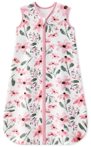Yoofoss Gigoteuse à Pieds Bébé 100% Coton 1.0 TOG Sac de Couchage Toute l'année Gigoteuse Turbulette et Fermeture éclair Emmaillotage 67 cm pour Bébé Garçons Filles 0-6 Mois