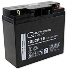 Q-Batteries 12LCP-19/12V- 19 Ah blybatteri cykeltyp AGM – djup cykel VRLA