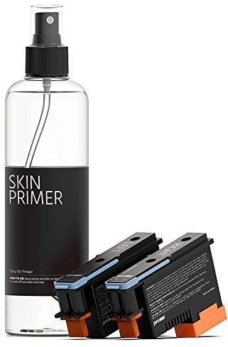 Bläckpåfyllning Prinker S svart och färg, hudvänligt färgkosmetiskt bläck och primer spray, vattenresistent och tvättbar med tvål, Kompatibel med Prinker S.