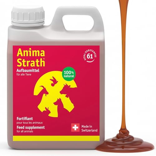 Anima-Strath Nahrungsergänzungen & Vitamine für Hunde & Katze - Flüssig Kräuterhefe zur Stärkung des Immunsystems & Anregung der Verdauung, 61 Mikronährstoffen & Mineralien (1000 ml)