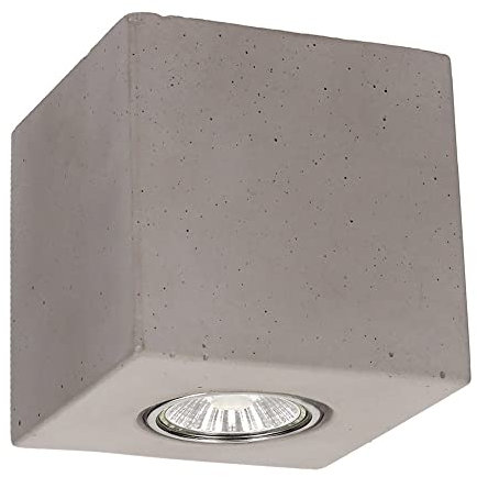 BRITOP Plafoniera in calcestruzzo grigio, design Cubo, per 3 lampadine, CONCRETEDREAM