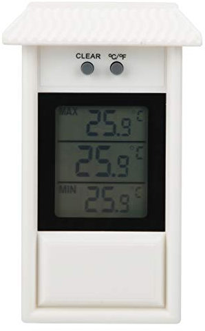 Digital Thermometer -20-50℃ Temperature Gauge Waterproof Thermometer Outdoor Garden Temperature Measurement 13.2 x 8 x 3cm