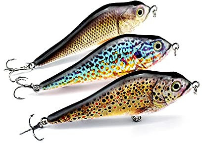 ODS Jerkbait Wobbler 21g Sinkende Angelköder mit Haken für Süßß und Salzwasser zum Fangen Hecht Zander Raubfisch
