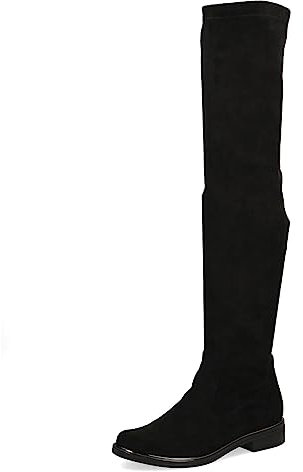 CAPRICE Damen 9-25510-41 Overknee-Stiefel, Black Stretch, 40 EU