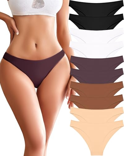 FINETOO Lot de 10 sous-vêtements Femme Coton sous-vêtements Respirants Slip Hipster Panties Confortable Ensemble Femme Sexy Multipack S-XL