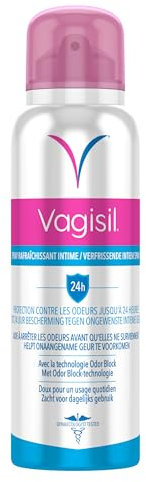 Vagisil Deodorant für Damen, für den Alltag, ohne Alkohol, 24-Stunden-Schutz gegen Gerüche, 125 ml