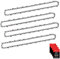 Eyoloty Lot de 4 chaînes de tronçonneuse 45 cm 3/8 LP Division 1,3 mm 62 maillons d'entraînement Compatible avec Bosch, B&Q Performance Power, Dolmar, Gardol, Greenworks, Husqvarna, Mac Allister
