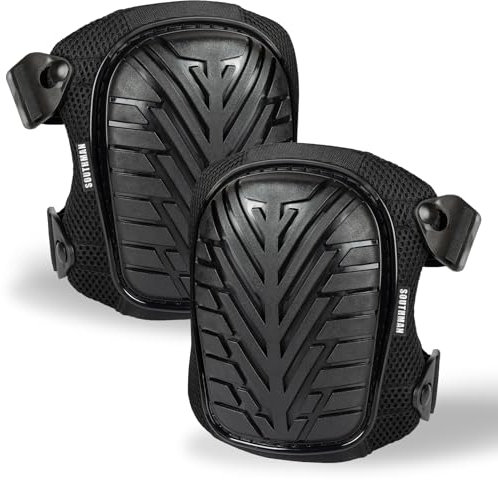 SOUTHMAN Knee Pads Work, with Heavy Duty Foam Padding and Comfortable Gel Cushion, Strong Double Straps and Adjustable Clips, for Men, Women, Gardening, Flooring, Cleaning