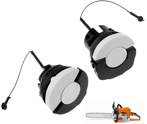 Tappo Serbatoio per Motosega Stihl, Tappo Carburante Plastica, 1 Grande + 1 Piccolo (2 Dimensioni), Ricambi Compatibili per MS171, MS181, MS192, MS193, MS200, MS250, HT100, HT101 e altri Modelli