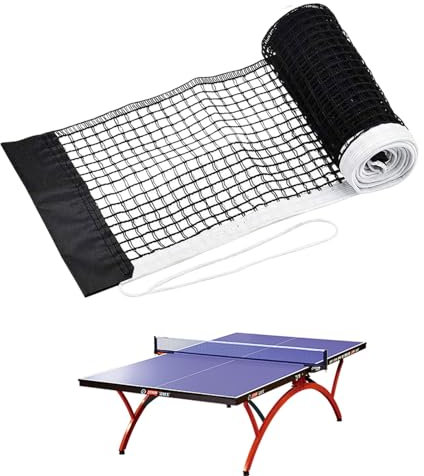 WQNNQW Tischtennisnetz,Schwarz Tisch Tennis Netz,Tischtennis Netzgarnitur,Polyesterfaser Tischtennis Ersatznetz,Tragbares Ping Pong Netz,Wasserdicht Und Haltbares,Für Outdoor & Indoor (180 * 14 cm)